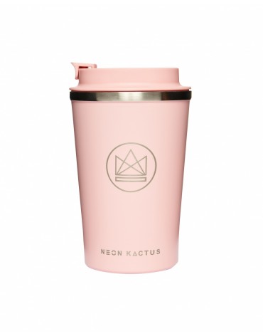 Pahar termic din inox pentru cafea - 380ml - Neon Kacktus - Pink Flamingo